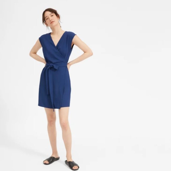 Everlane GoWeave Short-Sleeve Mini Wrap Dress - Picture 5 of 6